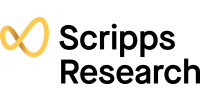 Scrips Research logo: Black lettering and oscillating yellow circle on the left. sponsor logo