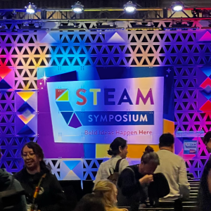 Photo of a stage of the California STEAM Symposium 